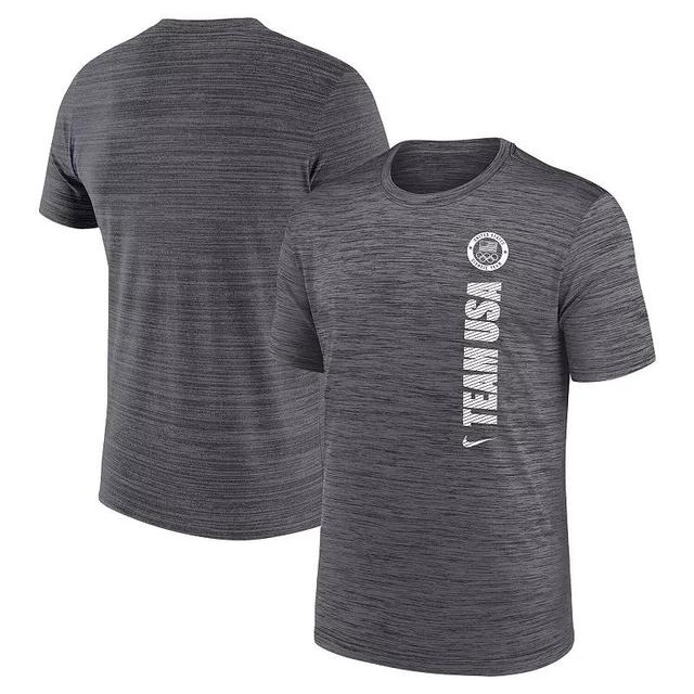 Mens Nike Gray Team USA Velocity Performance T-Shirt Product Image