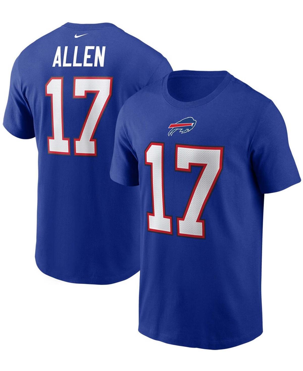 Mens Nike Josh Allen Royal Buffalo Bills Name & Number T-Shirt Blue Product Image