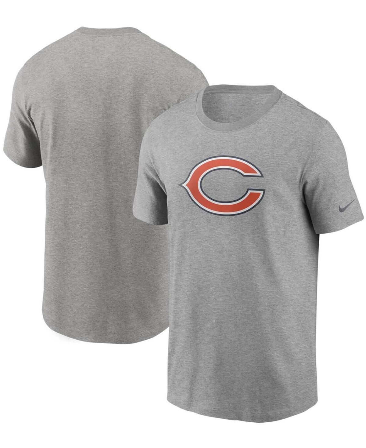 Mens Heathered Gray Chicago Bears Primary Logo T-shirt Product Image