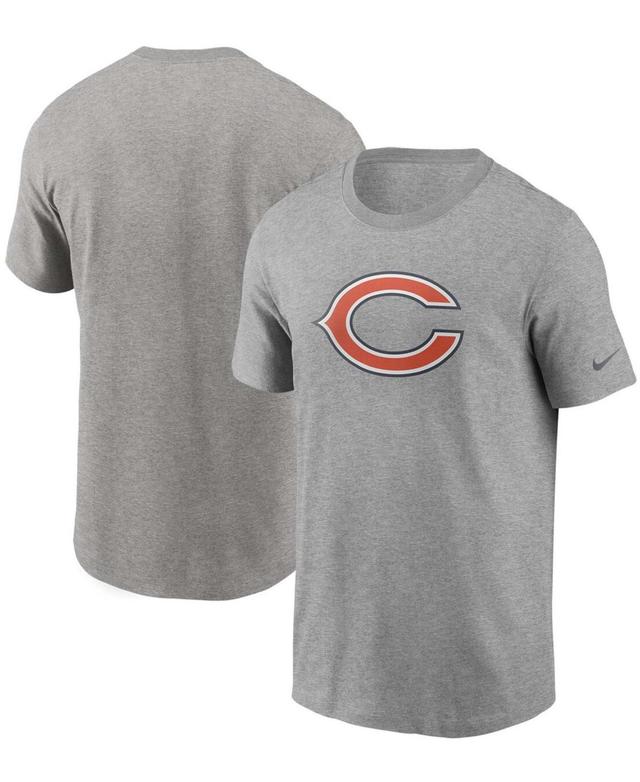 Mens Heathered Gray Chicago Bears Primary Logo T-shirt Product Image