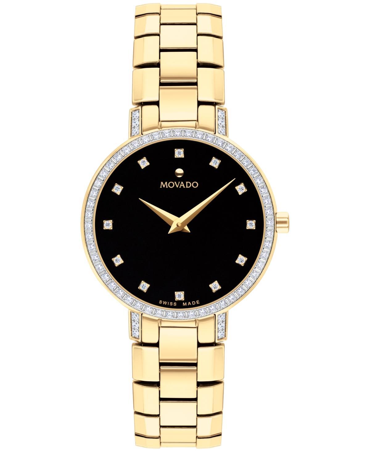 Mens Faceto Gold-Plated Diamond Watch Product Image