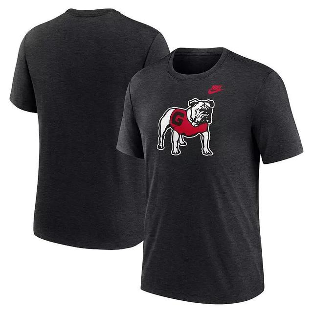 Mens Nike Heather Black Georgia Bulldogs Blitz Evergreen Legacy Primary Tri-Blend T-Shirt Product Image