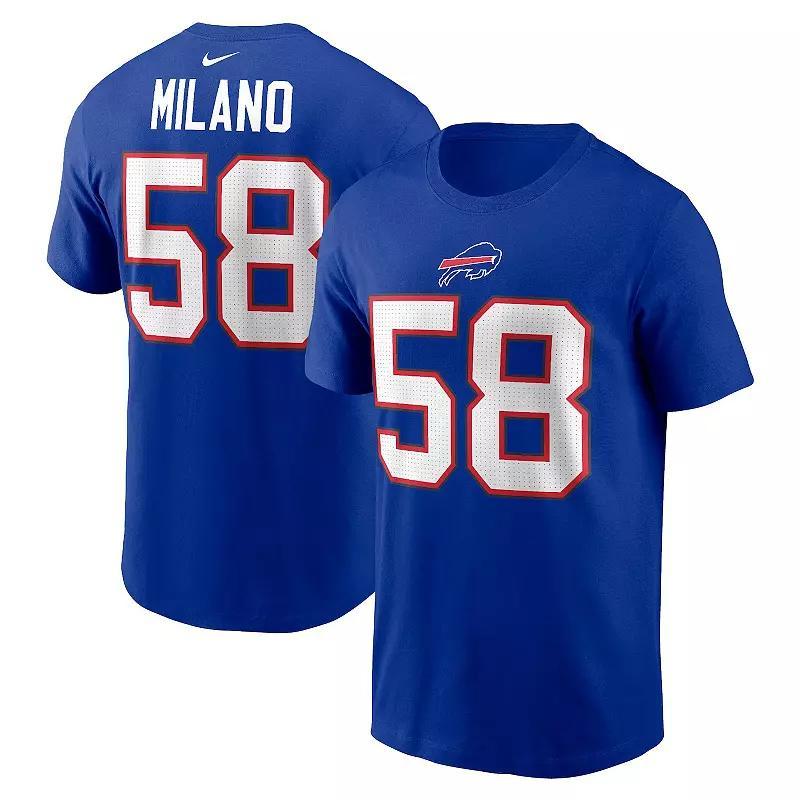 Mens Nike Matt Milano Royal Buffalo Bills Player Name & Number T-Shirt Product Image