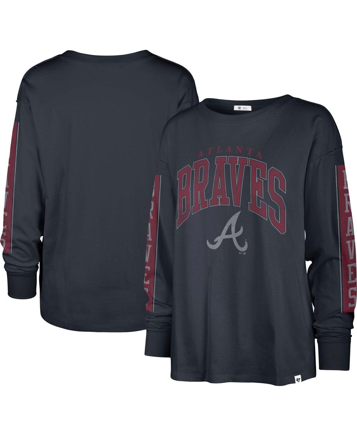 Womens 47 Atlanta Braves Statement Long Sleeve T-Shirt Blue Product Image