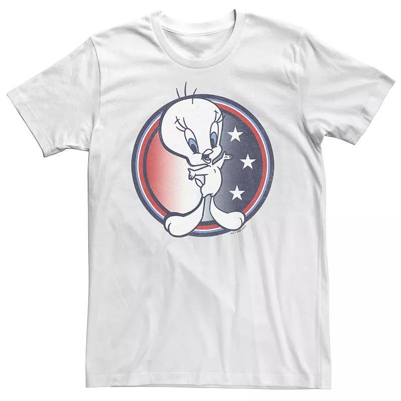 Big & Tall Looney Tunes Tweety Bird Fourth Of July Americana Circle Tee, Mens Product Image