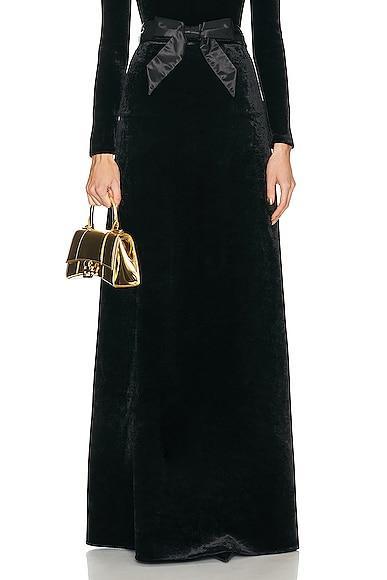 Balenciaga Maxi A-line Skirt Black. (also in 38). Product Image