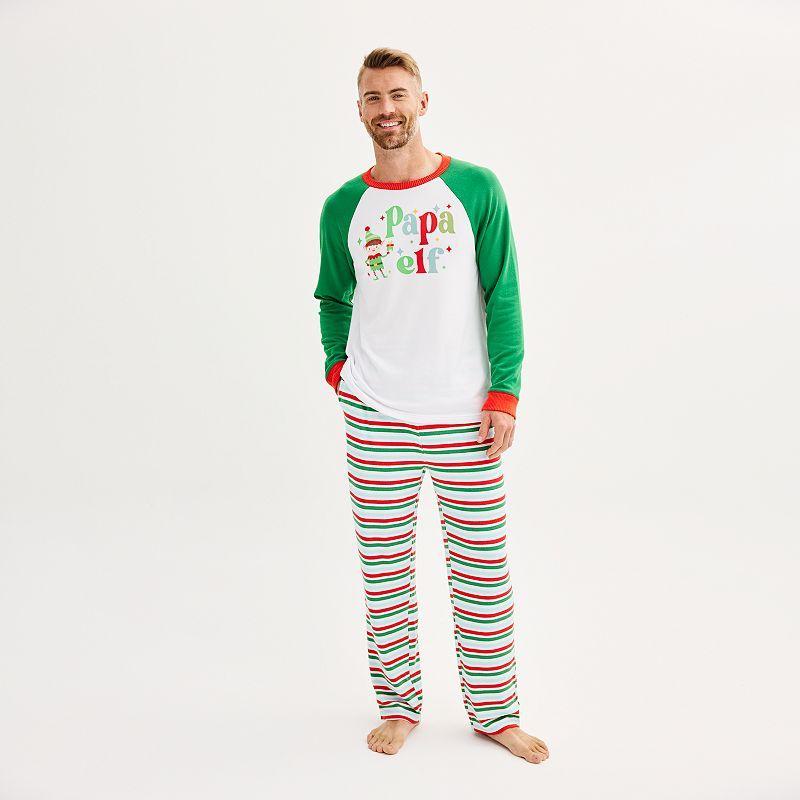 Mens Jammies For Your Families Papa Elf Top & Bottoms Pajama Set by Cuddl Duds Product Image