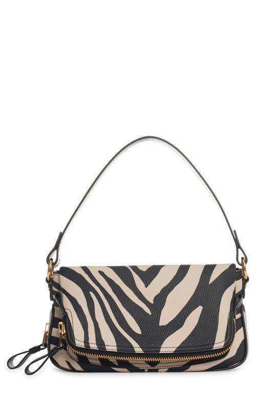 TOM FORD Zebra Stripe Calfskin Leather Shoulder Bag Product Image