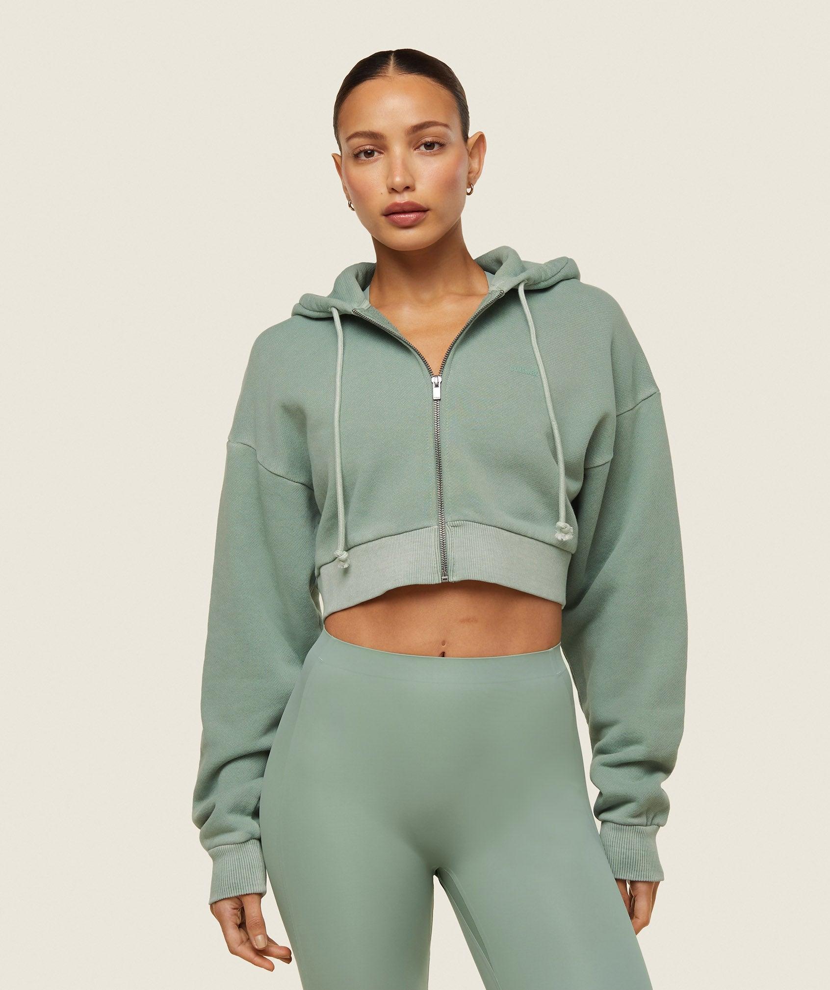 everywear Cropped Zip Hoodie Product Image