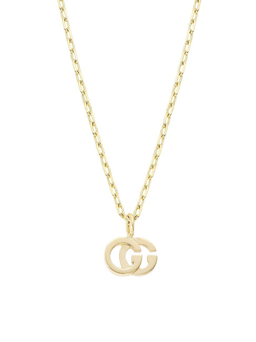 Womens Running GG 18K Yellow Gold & Blue Topaz Necklace Product Image