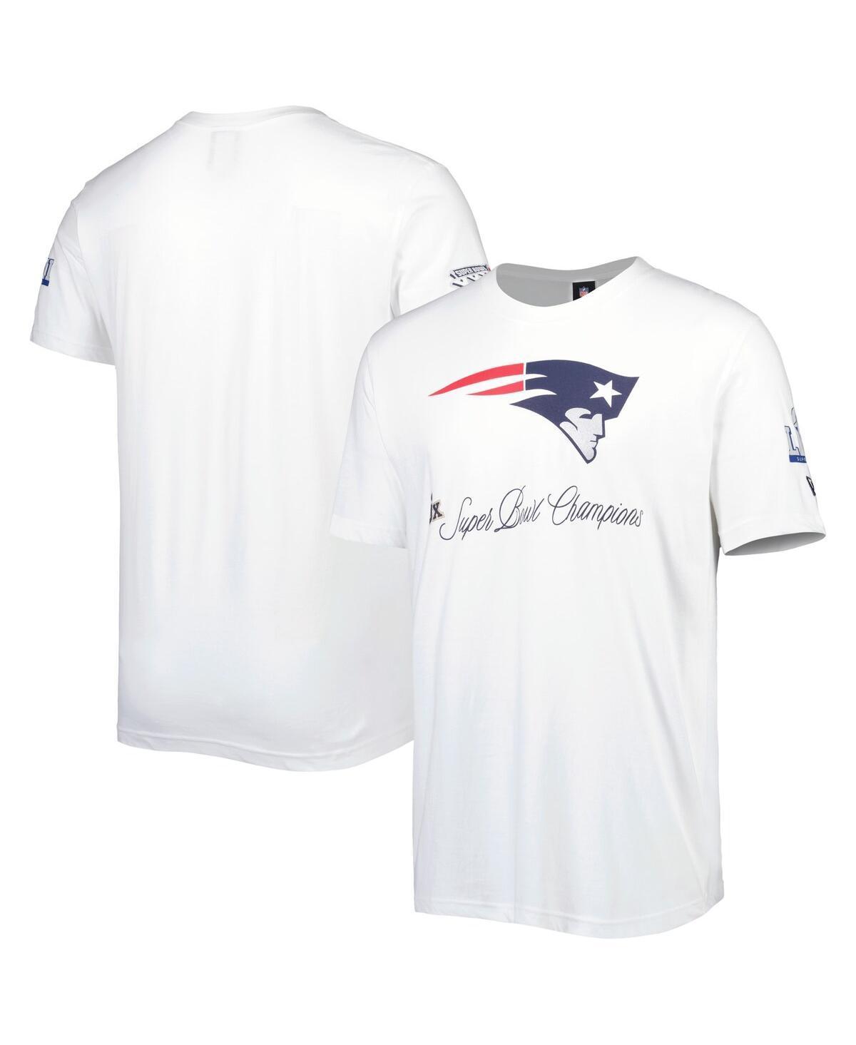 Mens New Era White New England Patriots Historic Champs T-shirt Product Image