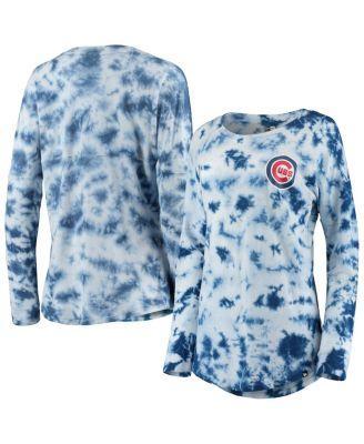 Womens New Era Royal Chicago Cubs Tie-Dye Long Sleeve T-Shirt Product Image