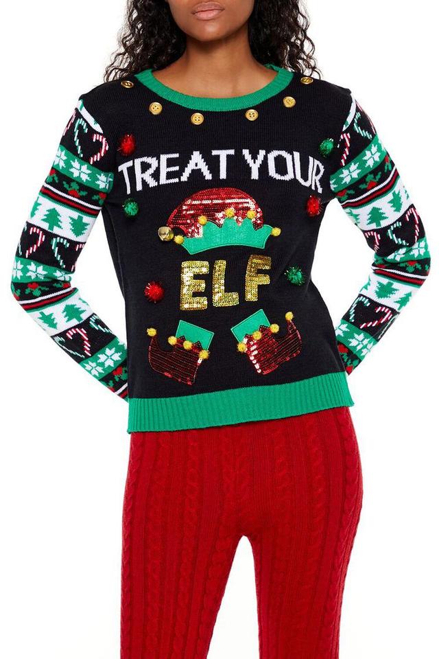 Treat Your Elf Christmas Sweater | Forever 21 Product Image