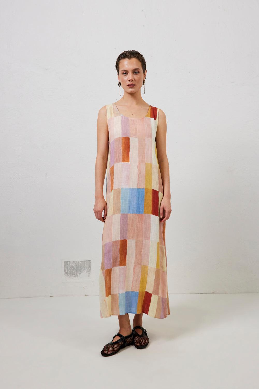 Cate Smock Maxi Dress Patchwork product image