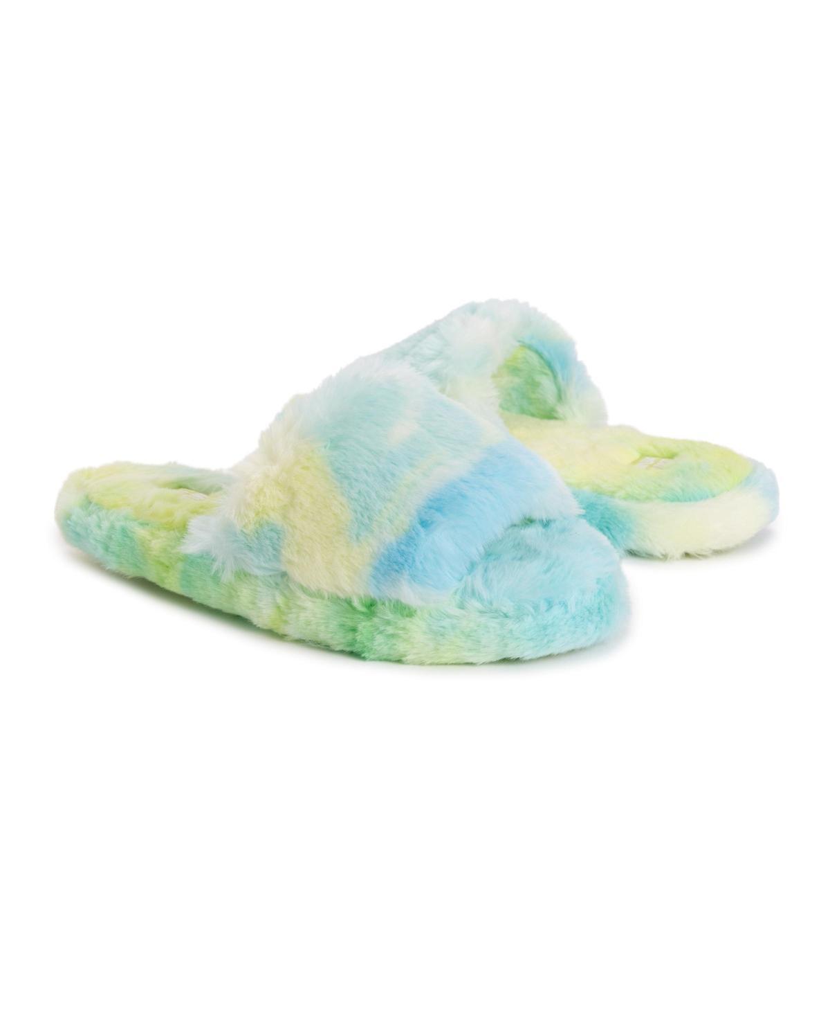 MUK LUKS Orla Daisy Womens Faux Fur Slippers Product Image