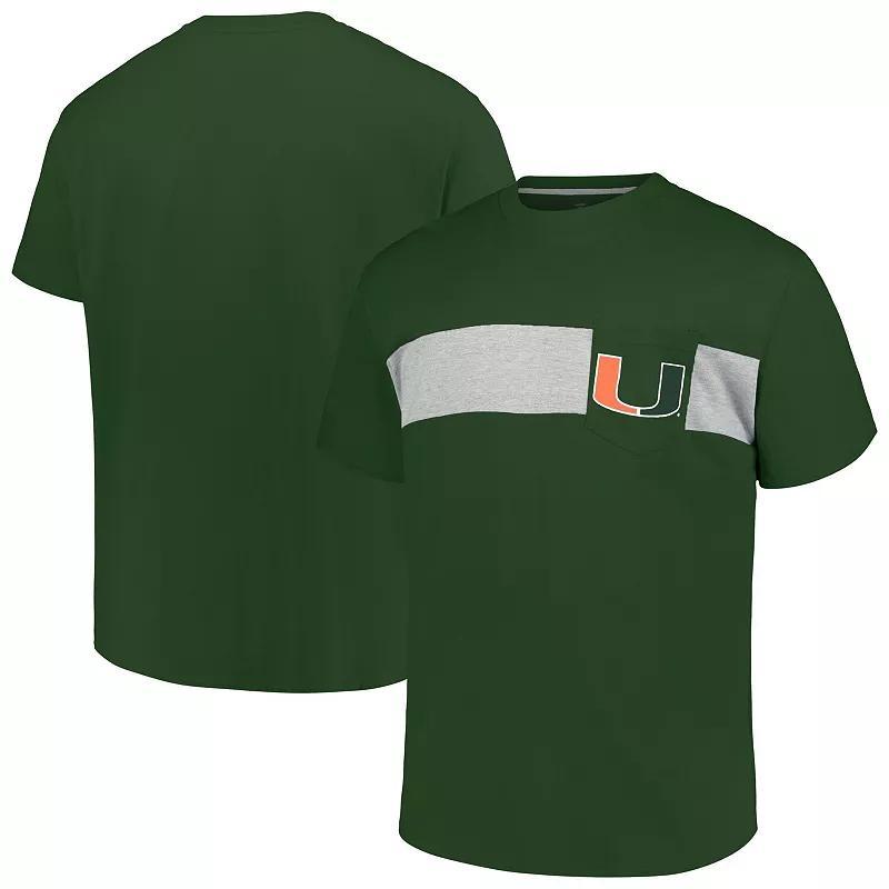 Mens Profile Miami Hurricanes Big & Tall Color Stripe T-Shirt Product Image