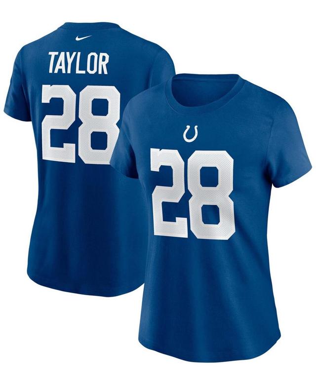 Womens Nike Jonathan Taylor Royal Indianapolis Colts Name & Number T-Shirt Product Image