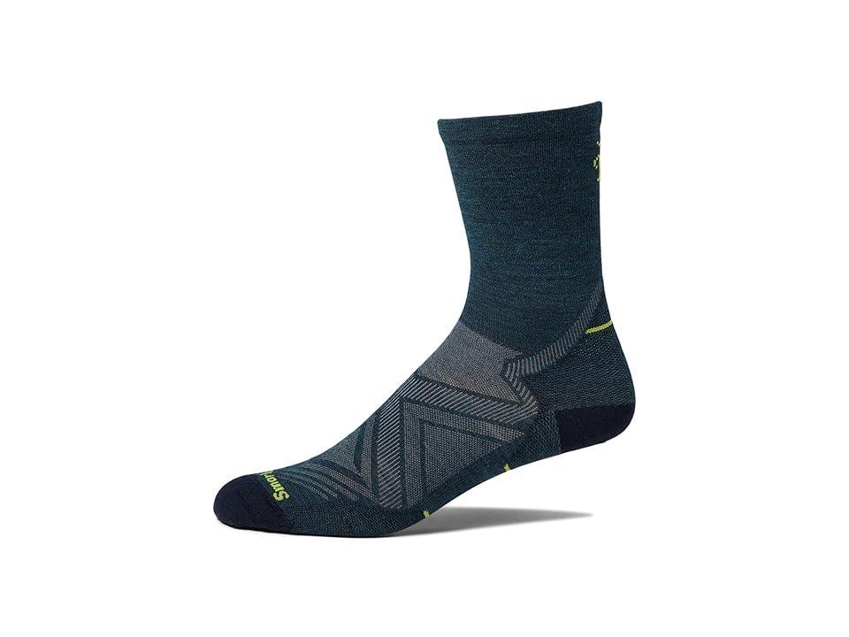 Smartwool Run Zero Cushion Mid Crew (Twilight Blue) Men's Crew Cut Socks Shoes Product Image