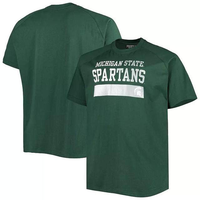 Mens Michigan State Spartans Big & Tall Raglan T-Shirt Product Image