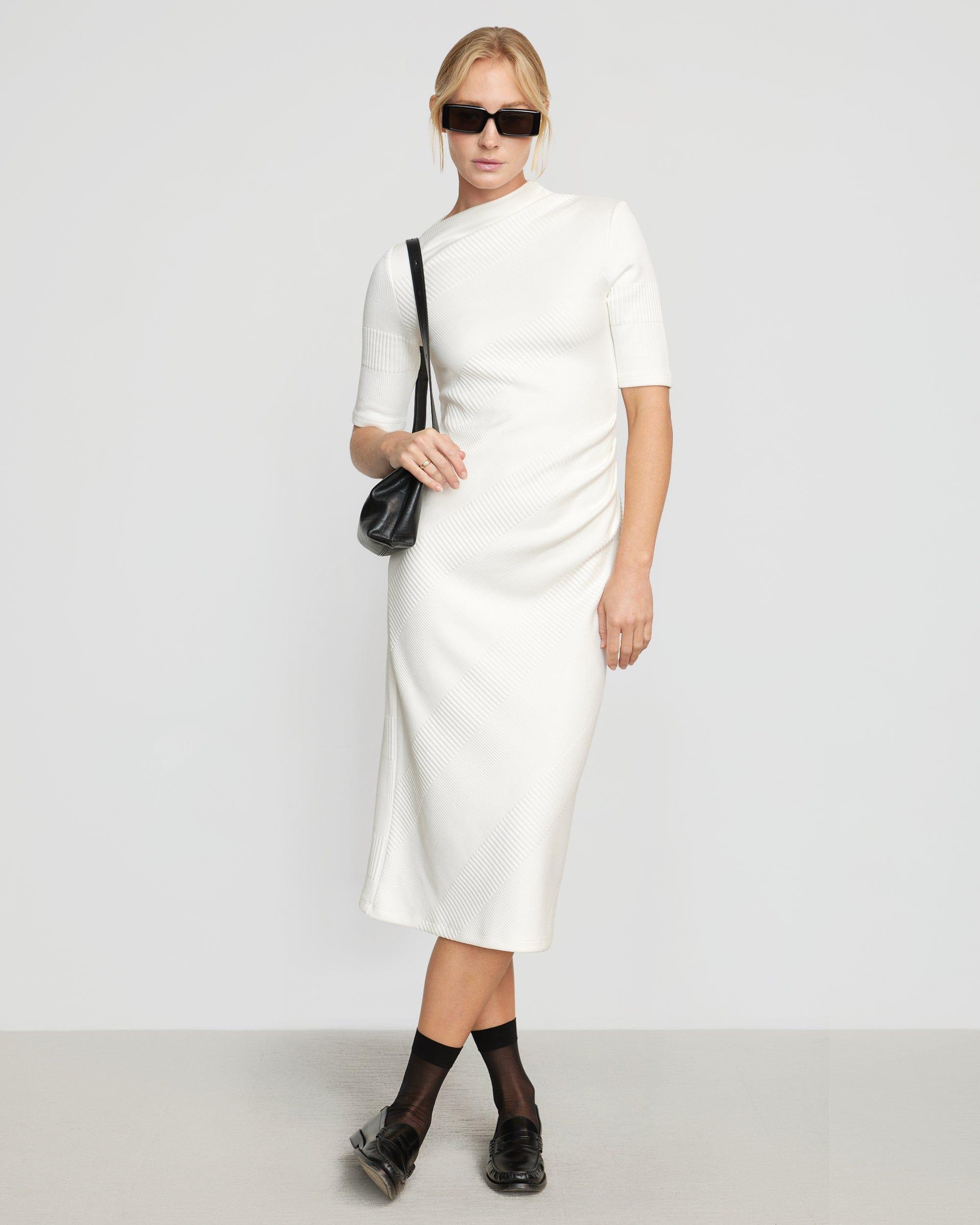 Evie Ribbed-Knit Jersey Dress Product Image