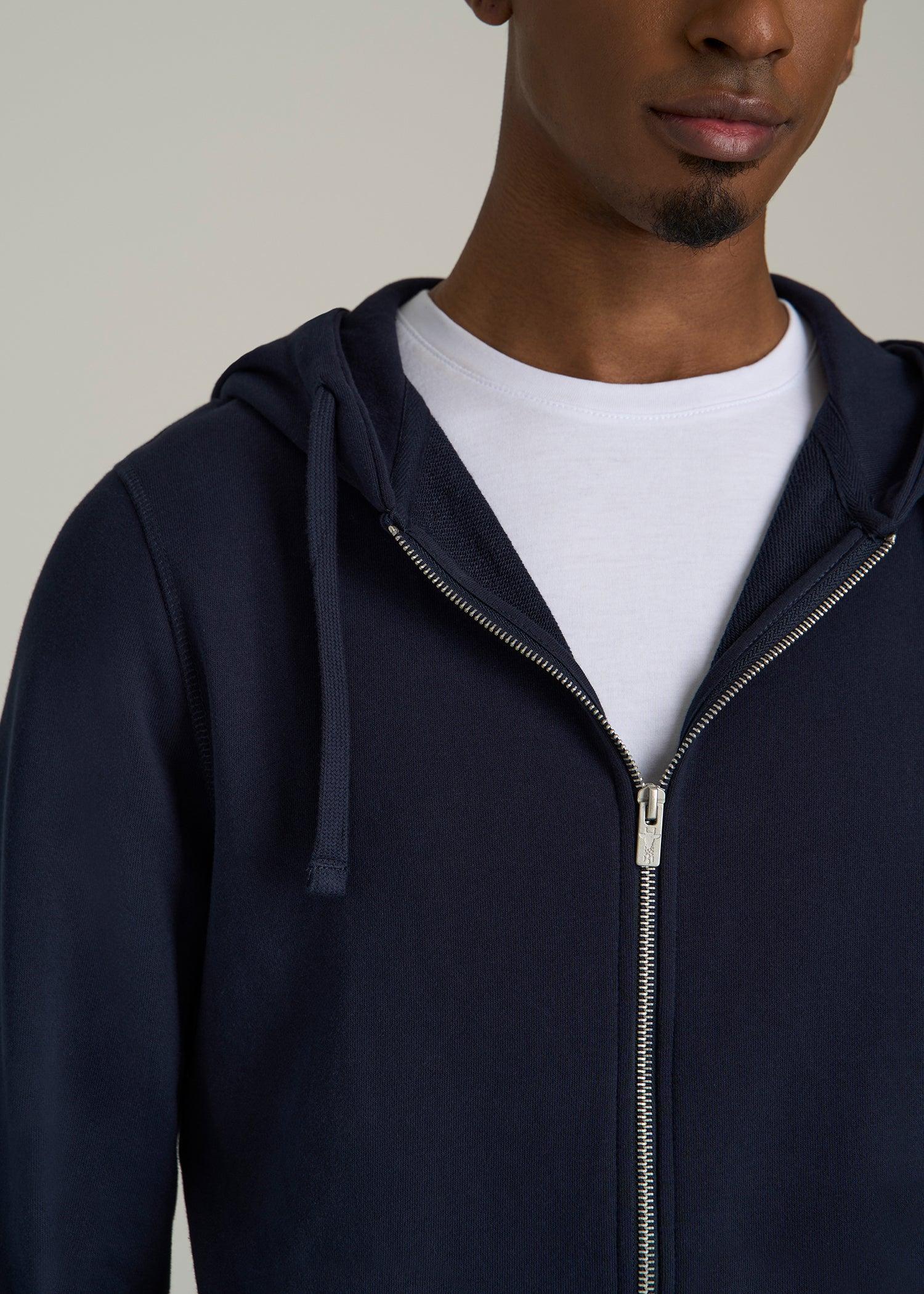 Wearever 2.0 French Terry Full-Zip Hoodie for Tall Men in Evening Blue Male Product Image