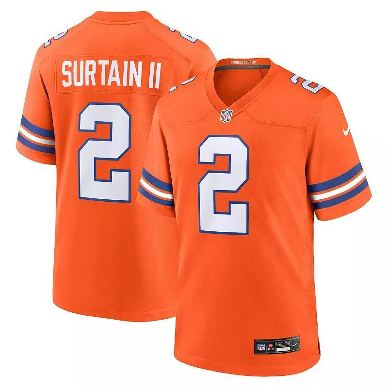 Mens Nike Patrick Surtain II Denver Broncos Mile High Collection 1977 Throwback Player Game Jersey Product Image