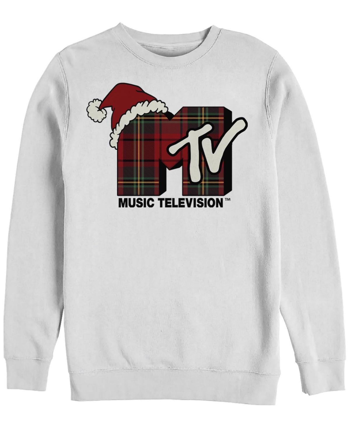 Fifth Sun Mens Mtv Plaid Christmas Crew Fleece Pullover Product Image