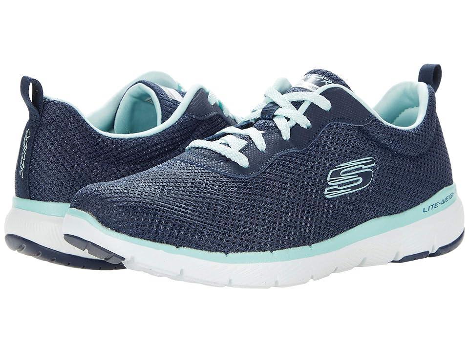 SKECHERS Flex Appeal 3.0 Aqua) Women's Lace up casual Shoes Product Image