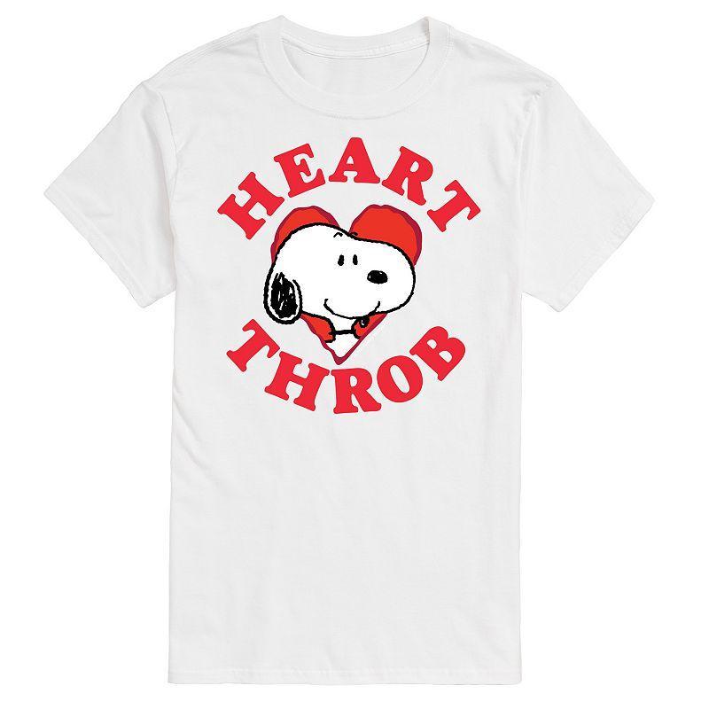 Big & Tall Peanuts Heartthrob Tee, Mens White Product Image