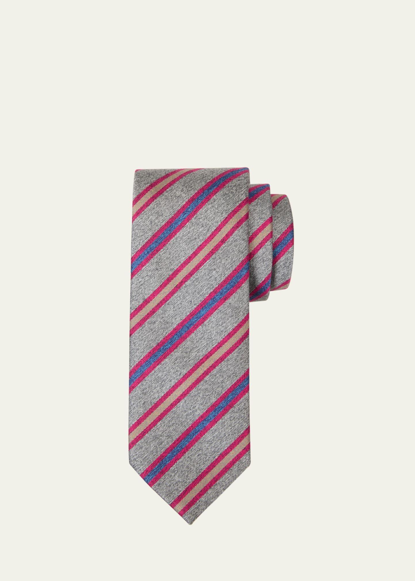 Mens Schappe Silk Stripe Tie Product Image