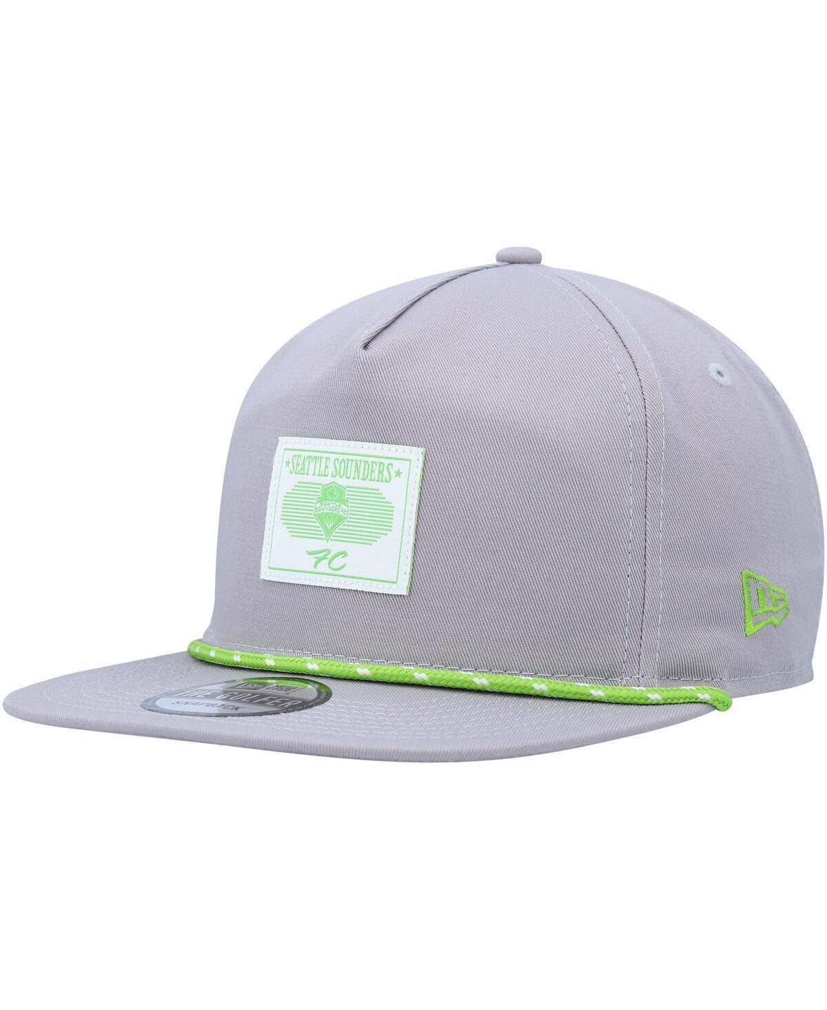 Mens New Era Gray Seattle Sounders FC Patch Golfer Adjustable Hat Product Image