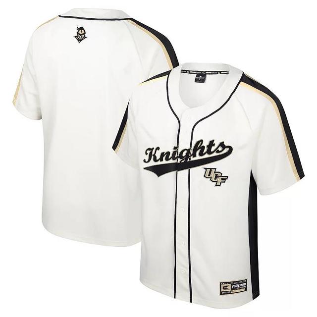 Mens Colosseum Cream UCF Knights Ruth Button-Up Baseball Jersey Product Image