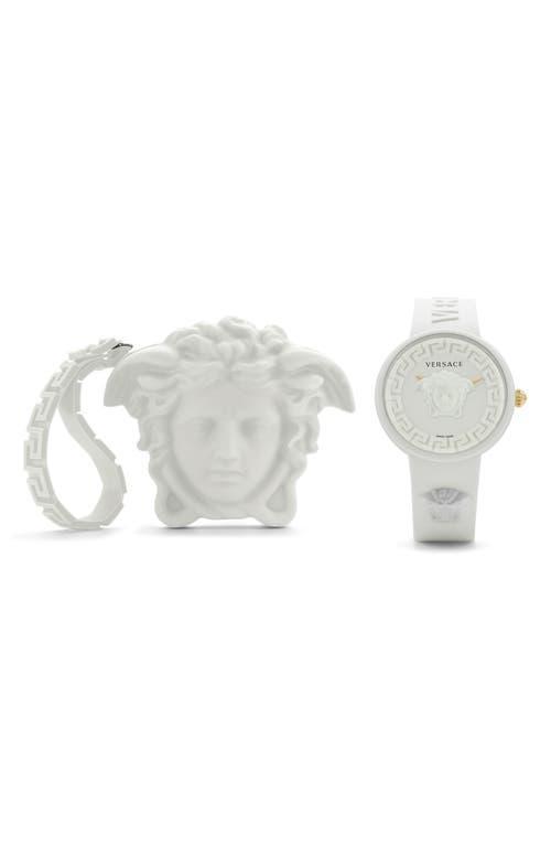 Versace Womens Swiss Medusa Pop Yellow Silicone Strap Watch 39mm Product Image