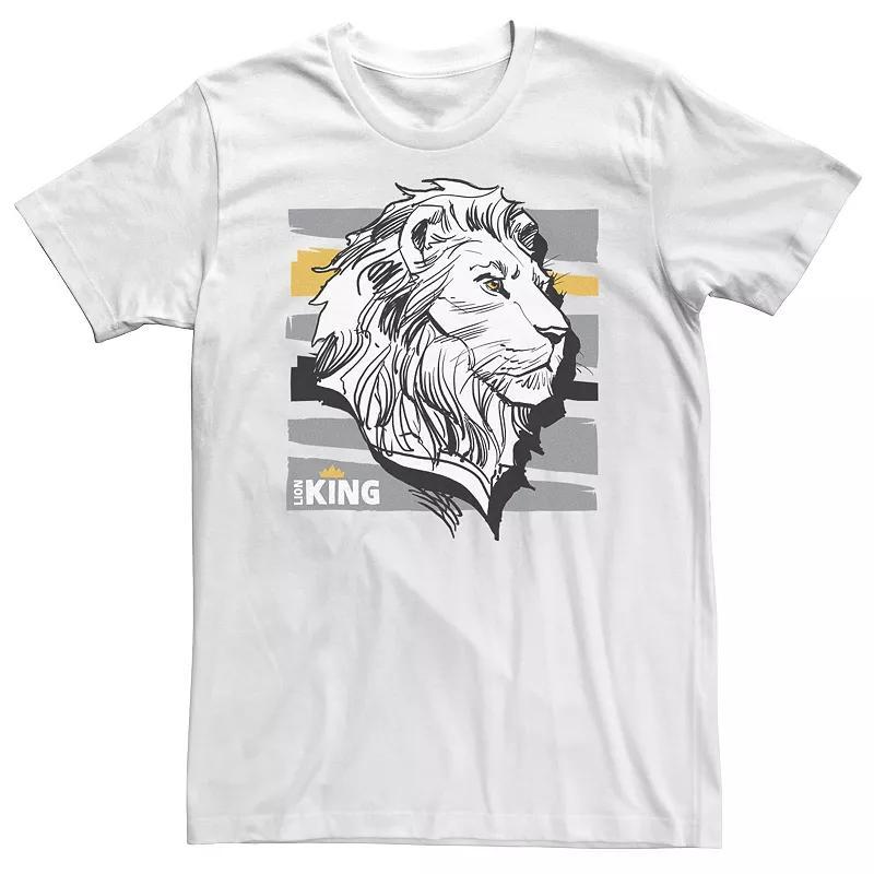 Big & Tall Disney The Lion King Live Action Mufasa Sketched Portrait Tee, Mens Product Image