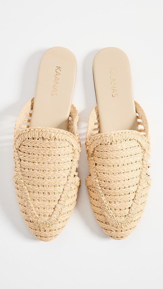 KAANAS Faya Woven Raffia Mules | Shopbop Product Image