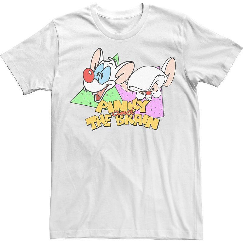 Mens Pinky And The Brain Retro Portrait Logo Tee Product Image