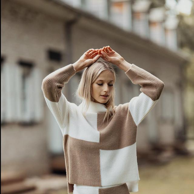 Cream Tan Sweater Product Image