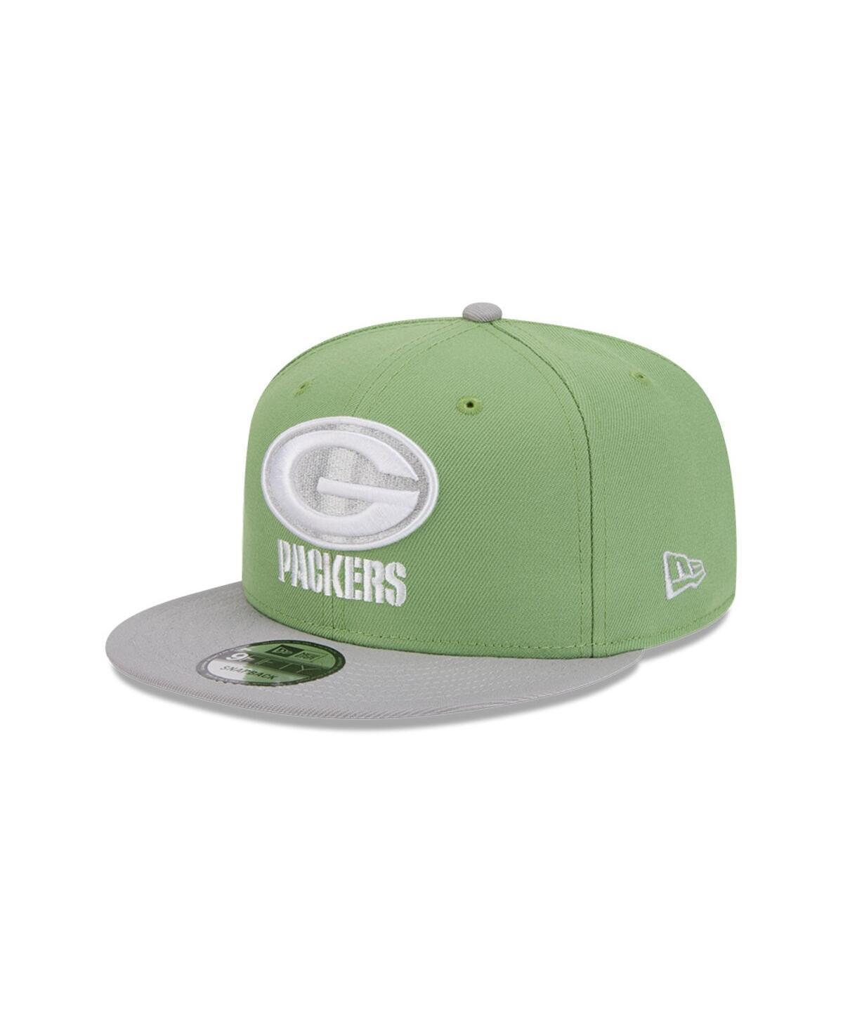 New Era Mens Green Green Bay Packers Two-Tone Color Pack 9FIFTY Snapback Hat - Green, Gray Product Image