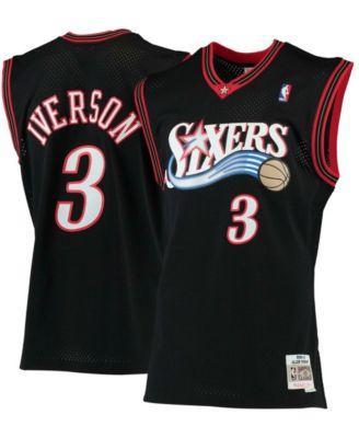 Mens Allen Iverson Black Philadelphia 76Ers 2000-01 Hardwood Classics Swingman Jersey - Black Product Image