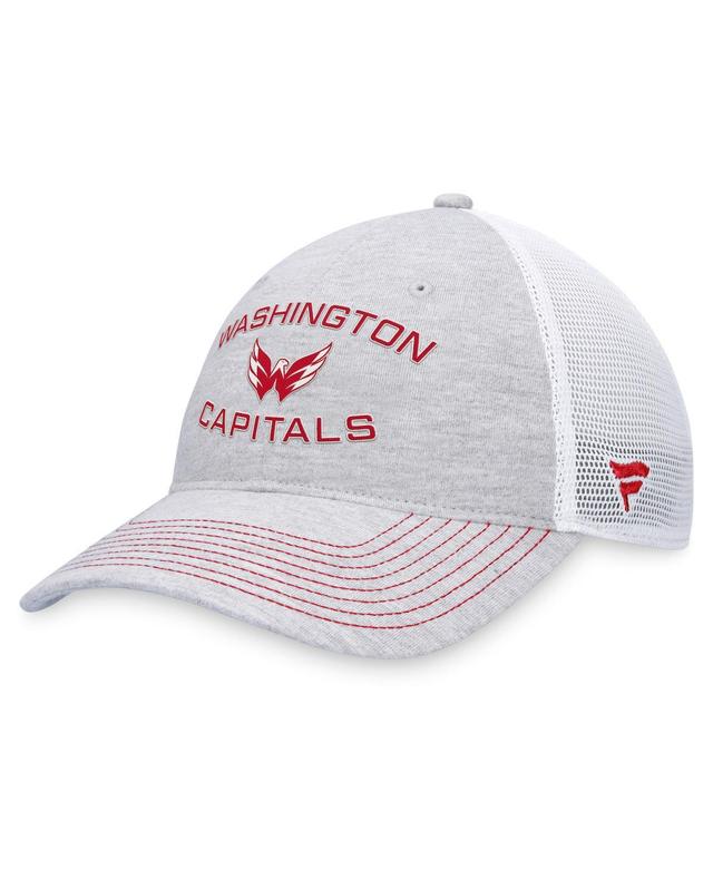 Mens Fanatics Branded Heather Gray Washington Capitals Trucker Adjustable Hat Product Image