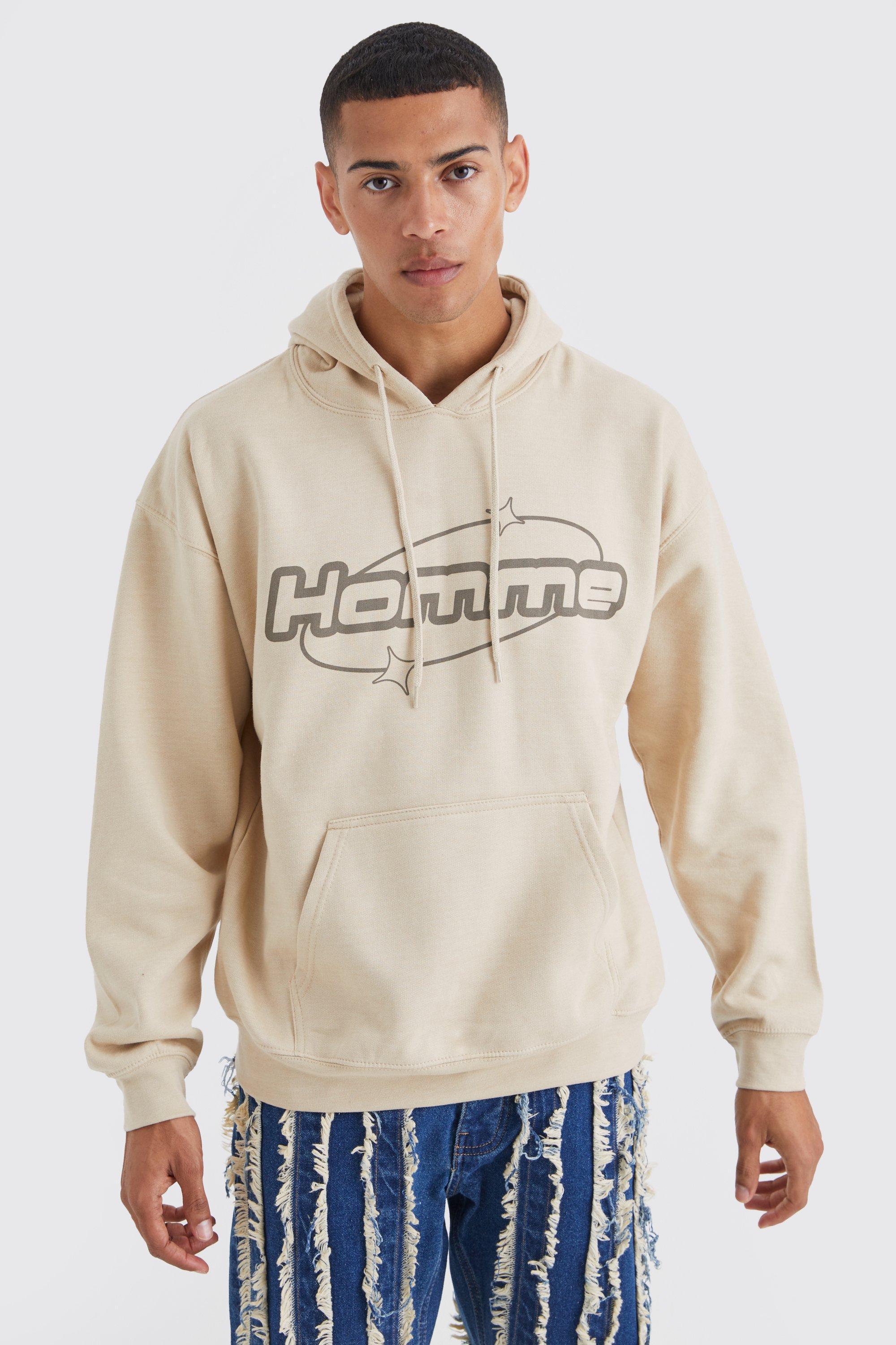 Oversized Homme Graphic Hoodie | boohooMAN USA Product Image