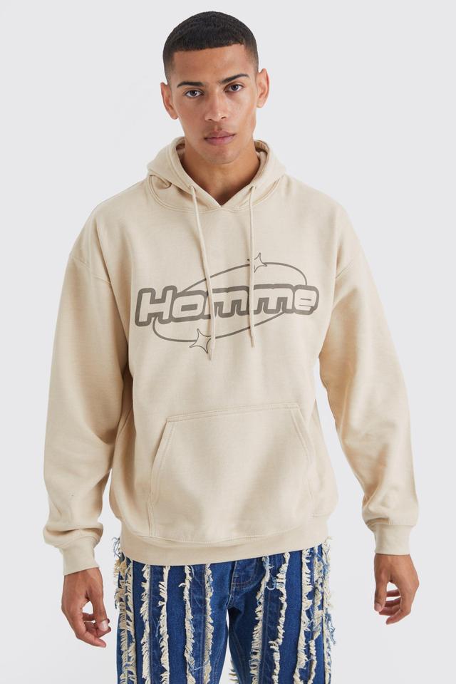 Oversized Homme Graphic Hoodie | boohooMAN USA Product Image