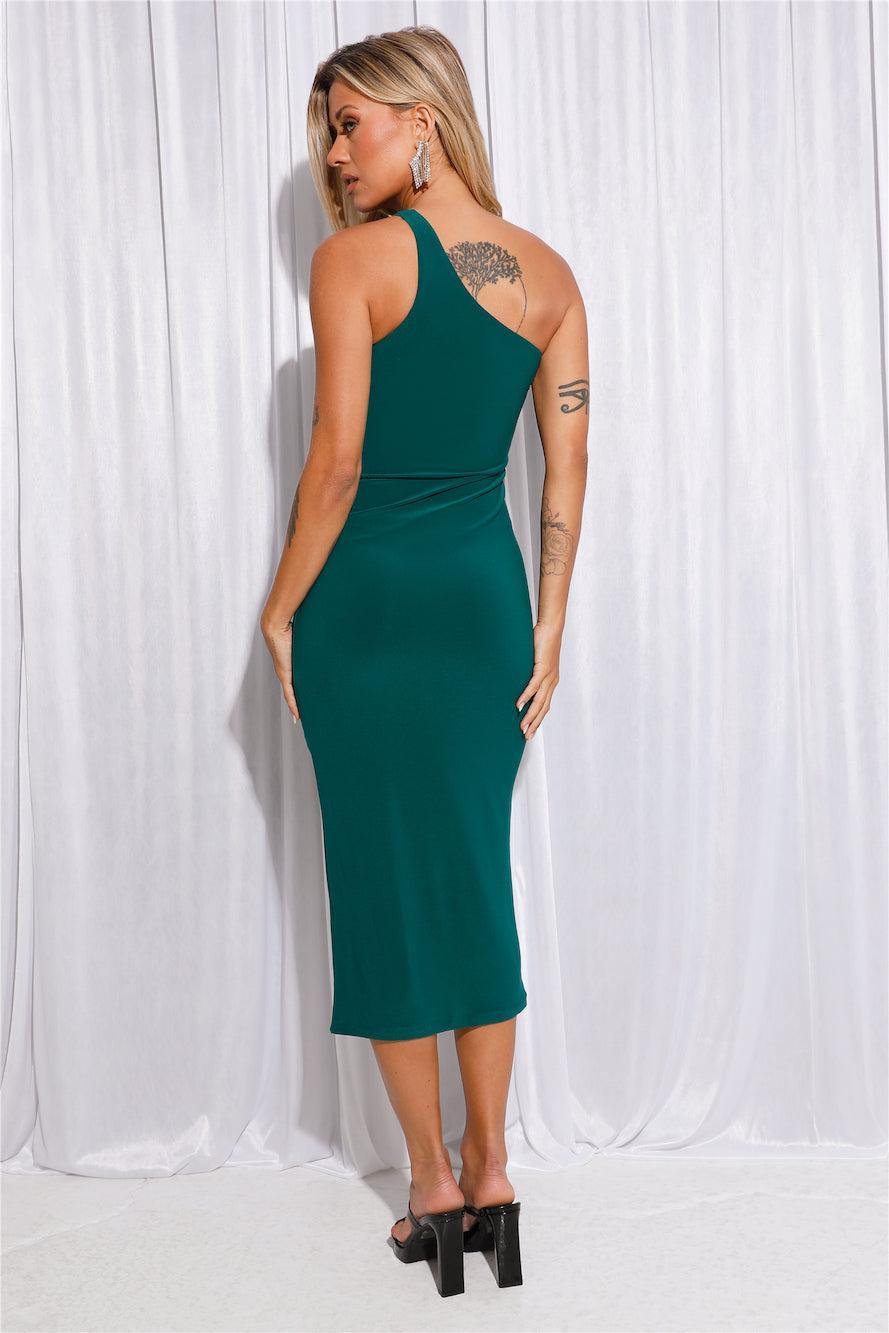 Star-Crossed Lovers Midi Dress Green Product Image