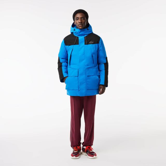 Men's Hooded Colorblock Parka Product Image