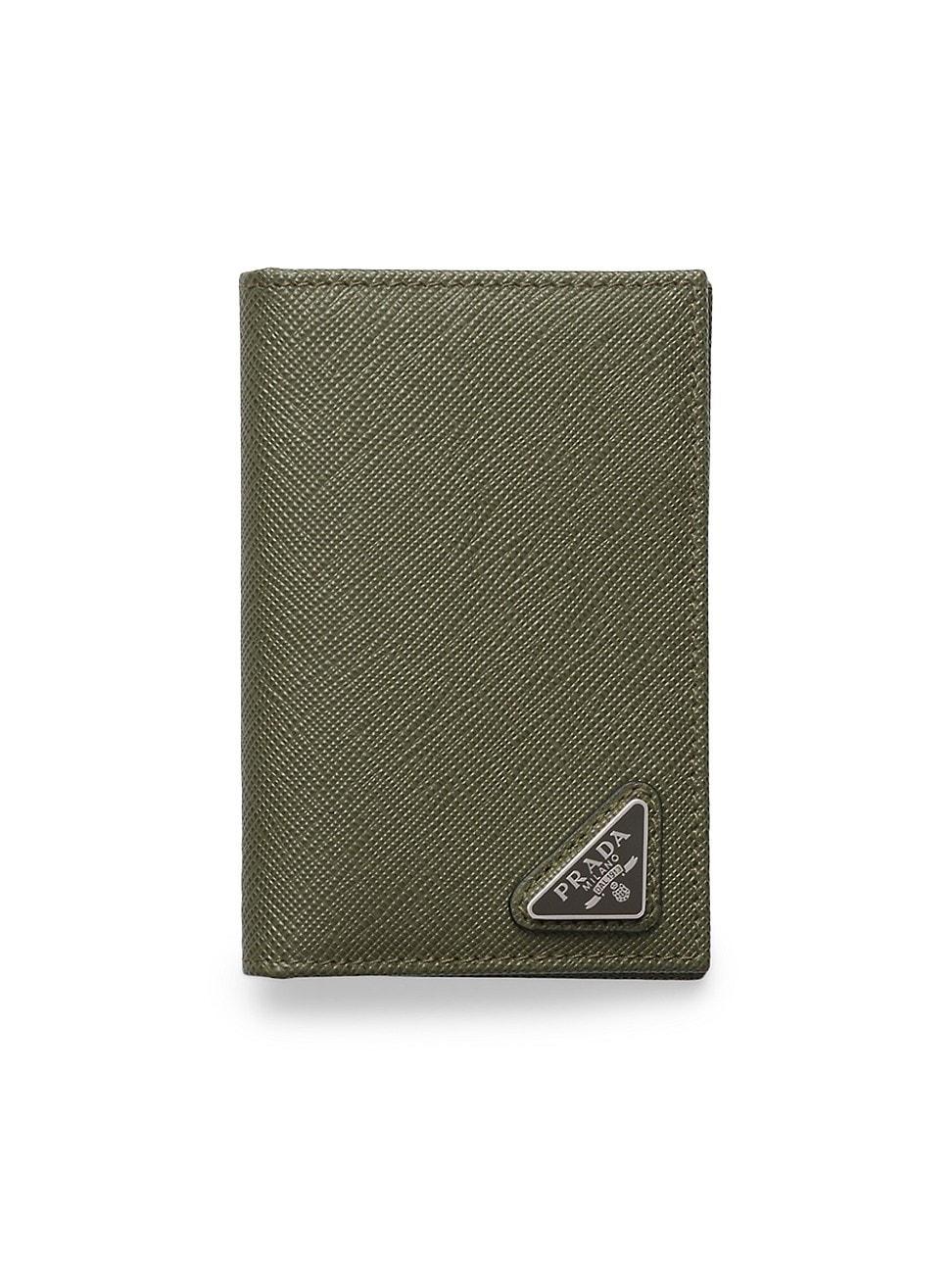 Mens Saffiano Leather Card Holder Product Image