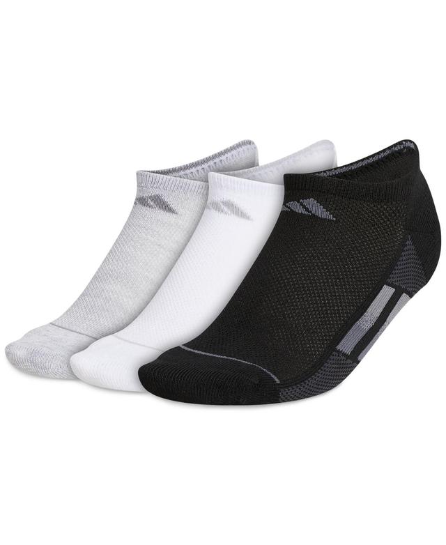 adidas Womens 3-Pk. Superlite 3-Stripe No-Show Socks - Black/white Product Image