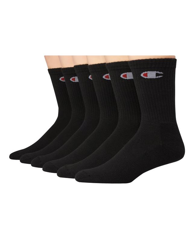 Champion Mens Crew Socks, 6-pairs Heather Grey 6-12 Product Image