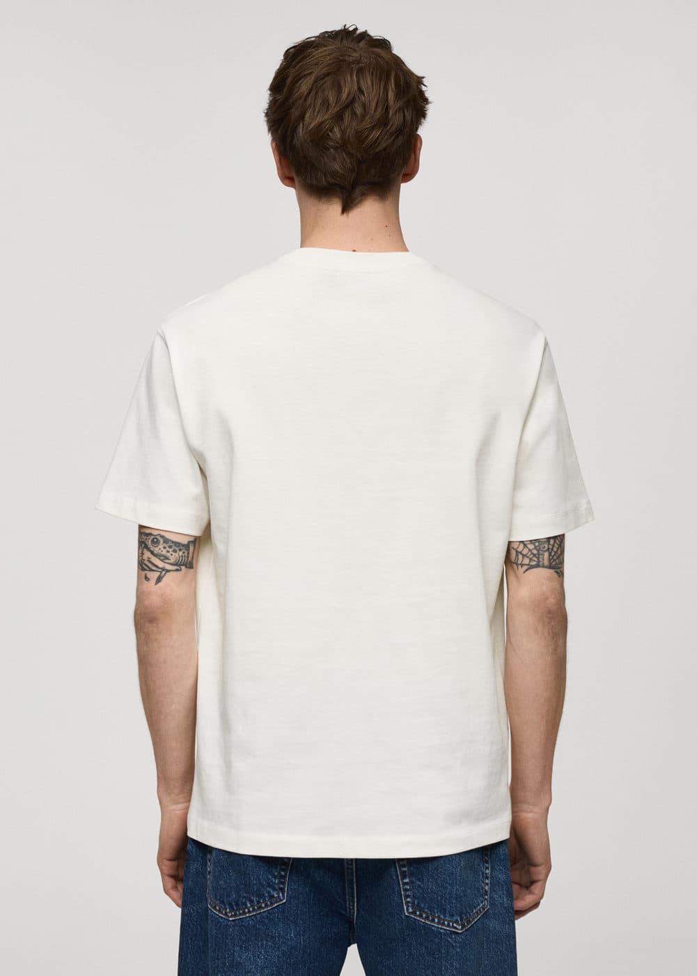 MANGO MAN - Basic 100% cotton relaxed-fit t-shirt off whiteMen Product Image