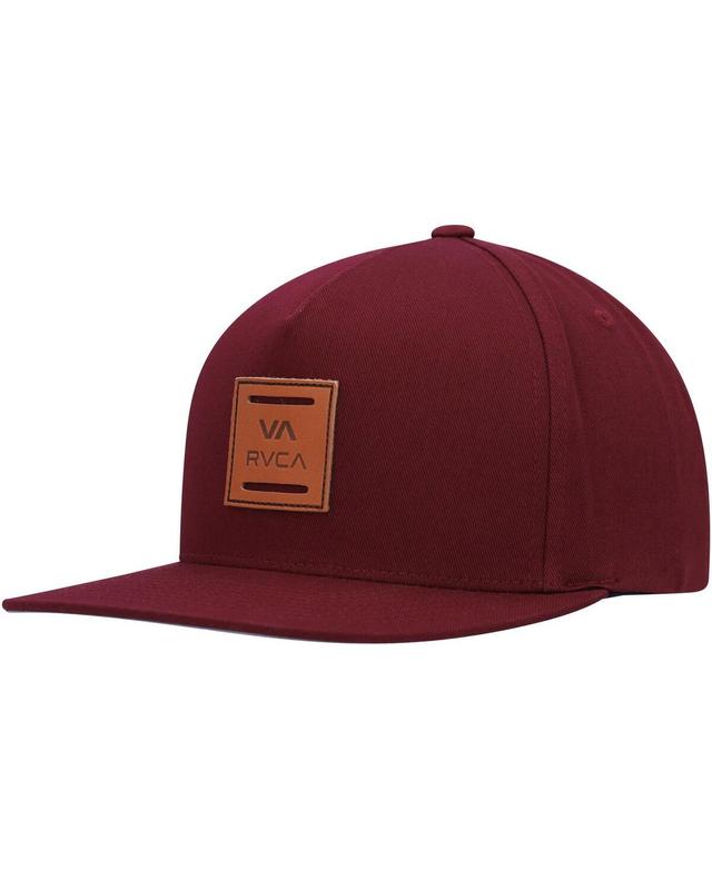 Mens Rvca Burgundy Va All The Way Snapback Hat Product Image