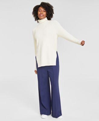 On 34th Womens Turtleneck Waffle-Knit Tunic Sweater, Created for Macys product image